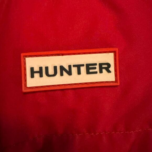 Hunter Down Puffer Coat XS Red Fur Trim Hood Water Resistant Winter Jacket - Picture 8 of 8